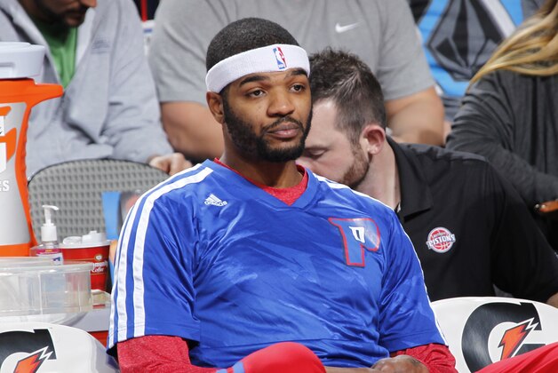 DALLAS, TX - JANUARY 26: Josh Smith #6 of the Detroit Pistons before game against the Dallas Mavericks on January 26, 2014 at the American Airlines Center in Dallas, Texas. NOTE TO USER: User expressly acknowledges and agrees that, by downloading and or using this photograph, User is consenting to the terms and conditions of the Getty Images License Agreement. Mandatory Copyright Notice: Copyright 2014 NBAE (Photo by Glenn James/NBAE via Getty Images)