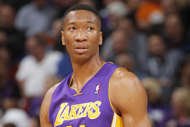 SACRAMENTO, CA - APRIL 2: Wesley Johnson #11 of the Los Angeles Lakers in a game against the Sacramento Kings on April 2, 2014 at Sleep Train Arena in Sacramento, California. NOTE TO USER: User expressly acknowledges and agrees that, by downloading and or using this photograph, User is consenting to the terms and conditions of the Getty Images Agreement. Mandatory Copyright Notice: Copyright 2014 NBAE (Photo by Rocky Widner/NBAE via Getty Images)