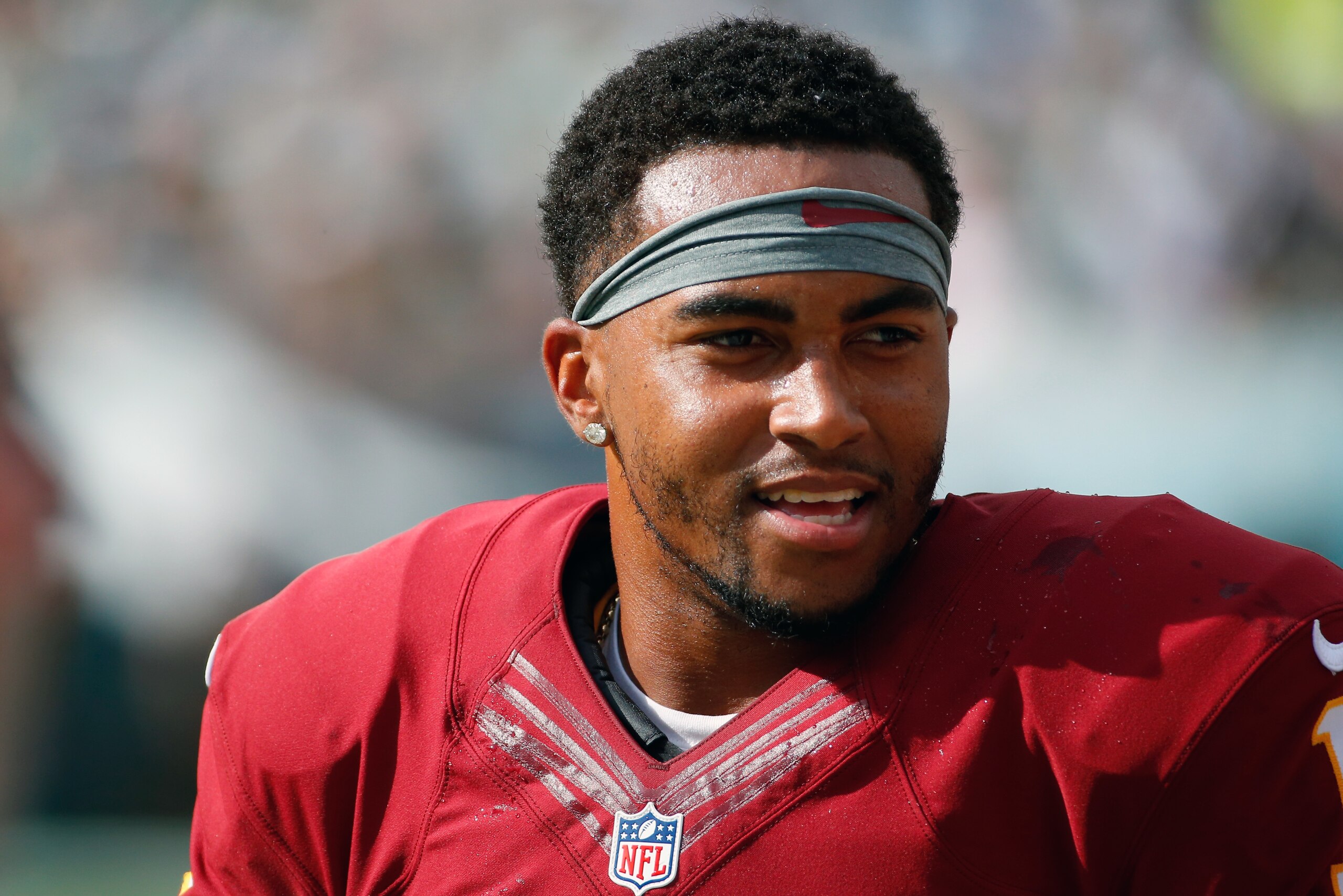 Washington Redskins' DeSean Jackson walks the sidelines during the second half of an NFL football game against the Philadelphia Eagles, Sunday, Sept. 21, 2014, in Philadelphia. (AP Photo/Matt Rourke) Washington Redskins' DeSean Jackson walks the sidelines during the second half of an NFL football game against the Philadelphia Eagles, Sunday, Sept. 21, 2014, in Philadelphia. (AP Photo/Matt Rourke)
