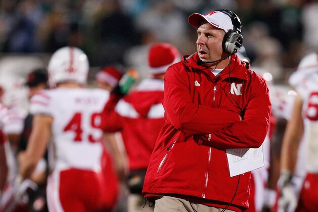 EAST LANSING, MI - OCTOBER 04: Head coach Bo Pelini looks on while playing the Michigan State Spartans at Spartan Stadium on October 4, 2014 in East Lansing, Michigan. (Photo by Gregory Shamus/Getty Images)