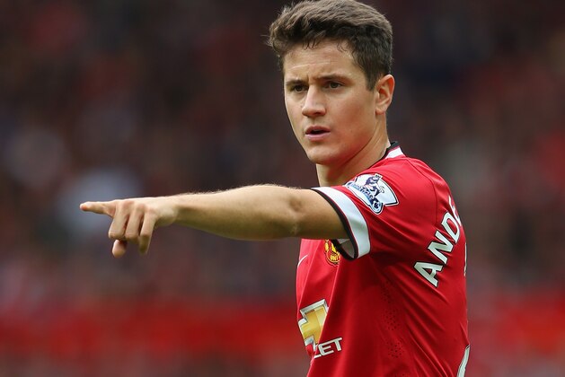 MANCHESTER, ENGLAND - AUGUST 16:  Ander Herrera of Manchester United  gestures during the Barclays Premier League match between Manchester United and Swansea City at Old Trafford on August 16, 2014 in Manchester, England.  (Photo by Alex Livesey/Getty Images)