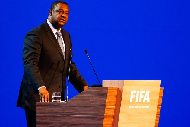 SAO PAULO, BRAZIL -  JUNE 11: Chairman of the FIFA Jeffrey Webb speaks to the audience during the 64th FIFA Congress at the Expocenter Transamerica on June 11, 2014 in Sao Paulo, Brazil. (Photo by Alexandre Schneider/Getty Images)