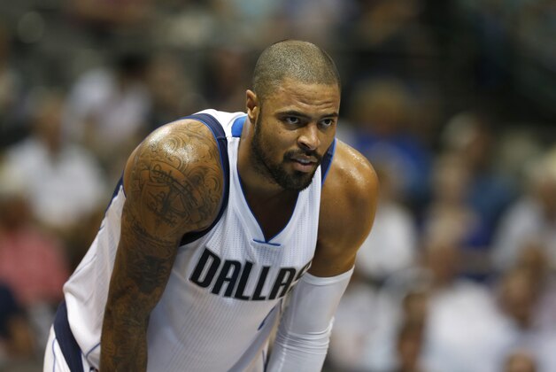 Oct 7, 2014; Dallas, TX, USA; Dallas Mavericks center Tyson Chandler (6) during the game  against the Houston Rockets at American Airlines Center. Mandatory Credit: Matthew Emmons-USA TODAY Sports