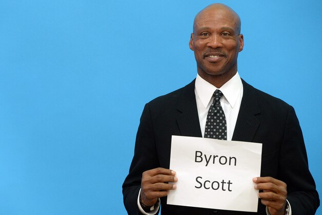 Sep 29, 2014; Los Angeles, CA, USA; Los Angeles Lakers head coach Byron Scott during media day at the team practice facility in El Segundo.  Mandatory Credit: Jayne Kamin-Oncea-USA TODAY Sports