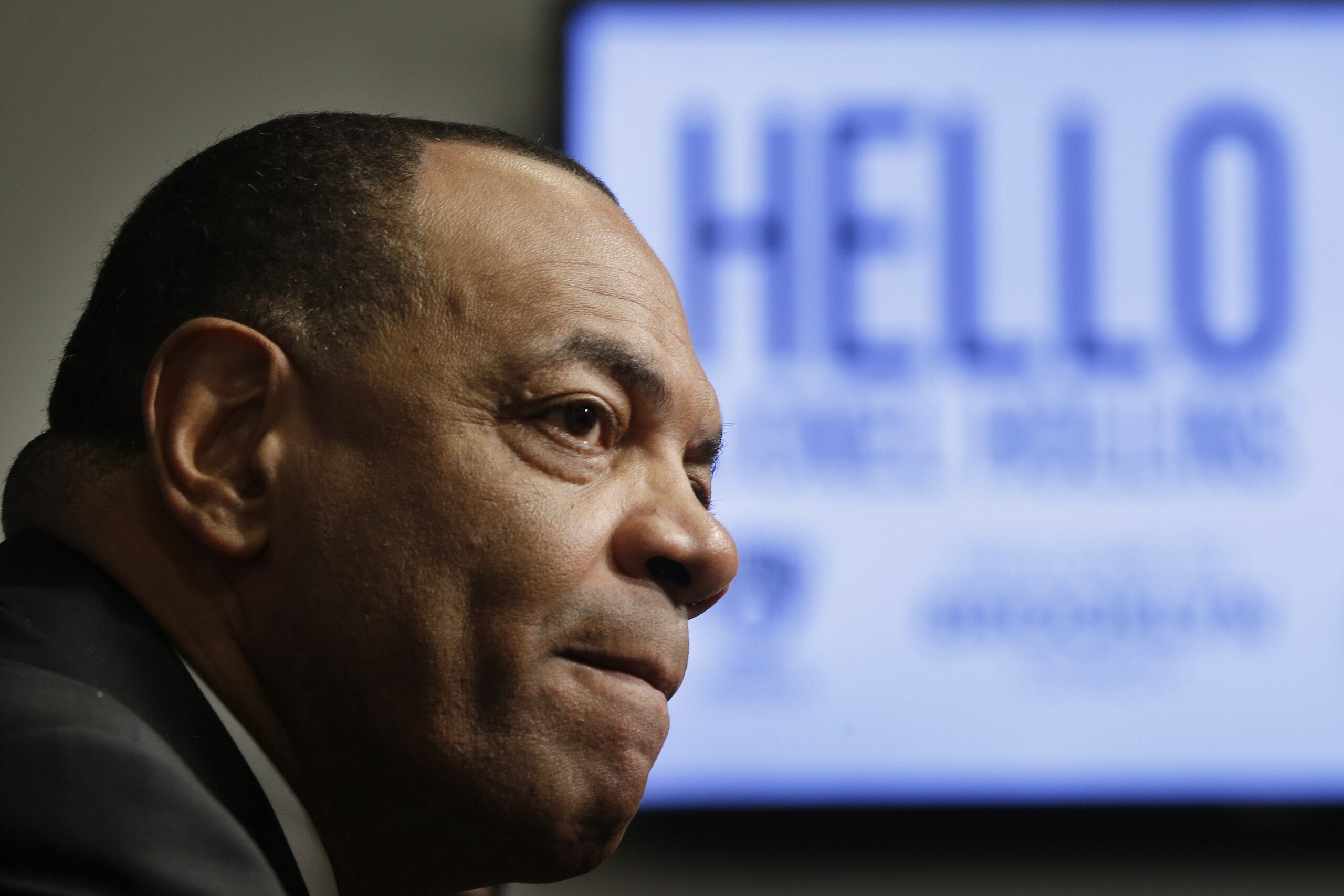 Lionel Hollins speaks to the media during a news conference at the Barclays Center in New York, Monday, July 7, 2014. Hollins was introduced as the new head coach of the Brooklyn Nets. (AP Photo/Seth Wenig)