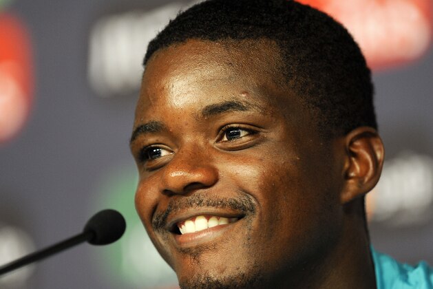 Portugal's William Carvalho attends a press conference after a training session in Campinas, Brazil, Friday, June 13, 2014. Portugal plays in group G of the Brazil 2014 soccer World Cup. (AP Photo/Paulo Duarte)