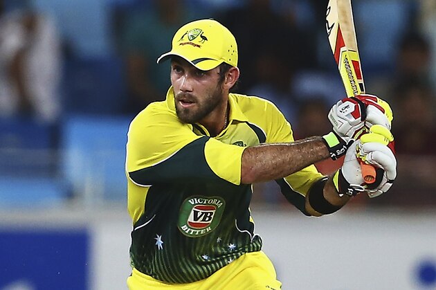 DUBAI, UNITED ARAB EMIRATES - OCTOBER 10:  Glenn Maxwell of Australia bats during the second match of the one day international series between Australia and  Pakistan at Dubai Sports City Cricket Stadium on October 10, 2014 in Dubai, United Arab Emirates.  (Photo by Francois Nel/Getty Images)