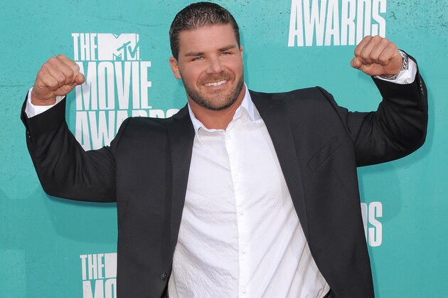 Bobby Roode arrives at the MTV Movie Awards on Sunday, June 3, 2012 in Los Angeles. (Photo by Jordan Strauss/Invision/AP)