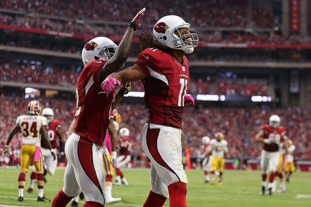 GLENDALE, AZ - OCTOBER 12:  Wide receiver Larry Fitzgerald