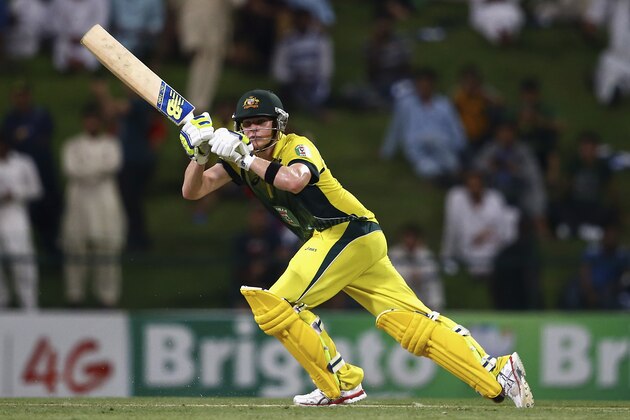 ABU DHABI, UNITED ARAB EMIRATES - OCTOBER 12:  Steve Smith of Australia during the third match of the one day international series between Australia and Pakistan at Sheikh Zayed Stadium on October 12, 2014 in Abu Dhabi, United Arab Emirates.  (Photo by Francois Nel/Getty Images)