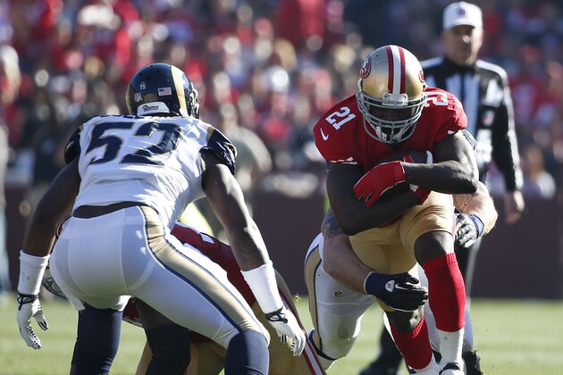 SAN FRANCISCO, CA - DECEMBER 1: Running back Frank Gore