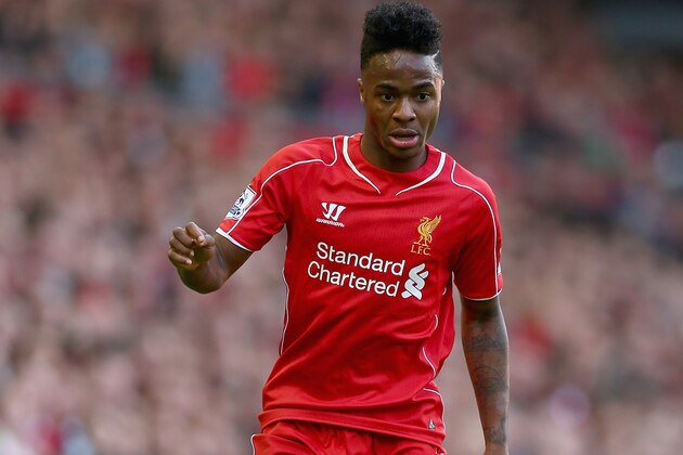 LIVERPOOL, ENGLAND - OCTOBER 04:  Raheem Sterling of Liverpool in action during the Barclays Premier League match between Liverpool and West Bromwich Albion at Anfield on October 4, 2014 in Liverpool, England.  (Photo by Clive Brunskill/Getty Images)