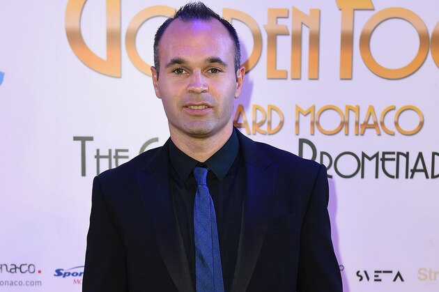 MONTE-CARLO, MONACO - OCTOBER 13:  Andres Iniesta Ortiz attends the Golden Foot 2014 Awards Ceremony at Sporting Club on October 13, 2014 in Monte-Carlo, Monaco.  (Photo by Valerio Pennicino/Getty Images for Golden Foot)