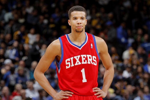 OAKLAND, CA - FEBRUARY 10: Michael Carter-Williams #1 of the Philadelphia 76ers in a game against the Golden State Warriors on February 10, 2014 at Oracle Arena in Oakland, California. NOTE TO USER: User expressly acknowledges and agrees that, by downloading and or using this photograph, user is consenting to the terms and conditions of Getty Images License Agreement. Mandatory Copyright Notice: Copyright 2014 NBAE (Photo by Rocky Widner/NBAE via Getty Images)