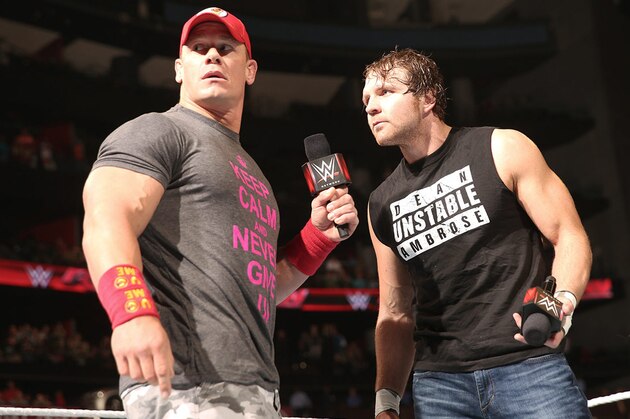 John Cena and Dean Ambrose