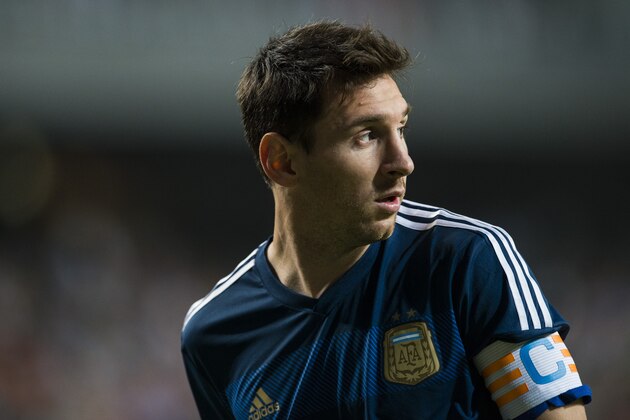 HONG KONG - OCTOBER 14: Lionel Messi of Argentina in action during the International Friendly Match between Hong Kong and Argentina at the Hong Kong Stadium on October 14, 2014 in Hong Kong, Hong Kong. (Photo by Victor Fraile/Getty Images) HONG KONG - OCTOBER 14: Lionel Messi of Argentina in action during the International Friendly Match between Hong Kong and Argentina at the Hong Kong Stadium on October 14, 2014 in Hong Kong, Hong Kong. (Photo by Victor Fraile/Getty Images)