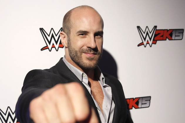 WWE Superstar Cesaro attends the WWE 2K15 SummerSlam Confidential Panel at Club Nokia, on Saturday, August 16, 2014 in Los Angeles. (Photo by Todd Williamson/Invision for 2K/AP Images)