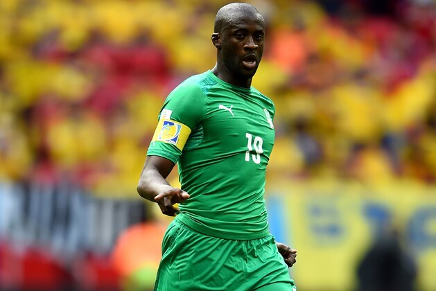 BRASILIA, BRAZIL - JUNE 19:  Yaya Toure of the Ivory Coast controls the ball during the 2014 FIFA World Cup Brazil Group C match between Colombia and Cote D'Ivoire at Estadio Nacional on June 19, 2014 in Brasilia, Brazil.  (Photo by Christopher Lee/Getty Images)