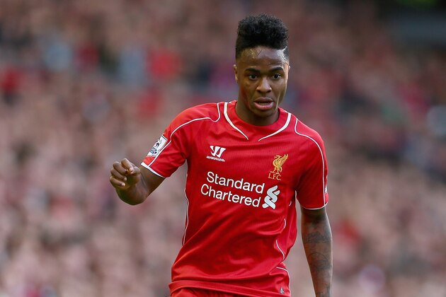 LIVERPOOL, ENGLAND - OCTOBER 04:  Raheem Sterling of Liverpool in action during the Barclays Premier League match between Liverpool and West Bromwich Albion at Anfield on October 4, 2014 in Liverpool, England.  (Photo by Clive Brunskill/Getty Images)