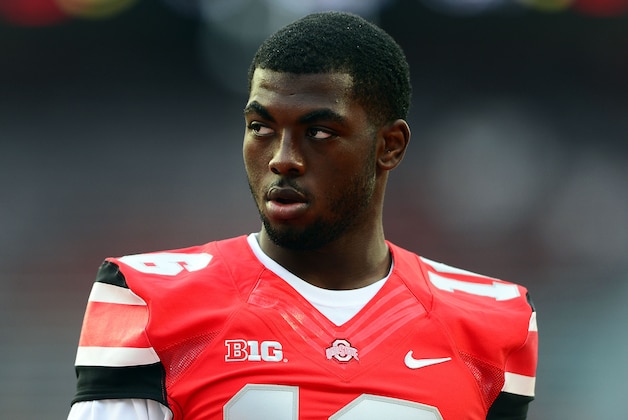Sep 6, 2014; Columbus, OH, USA; Ohio State Buckeyes quarterback J.T. Barrett (16) prior to the game against the Virginia Tech Hokies at Ohio Stadium. Mandatory Credit: Andrew Weber-USA TODAY Sports