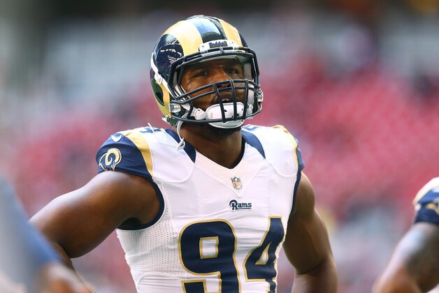 Dec 8, 2013; Phoenix, AZ, USA; St. Louis Rams defensive end Robert Quinn (94) against the Arizona Cardinals at University of Phoenix Stadium. Mandatory Credit: Mark J. Rebilas-USA TODAY Sports
