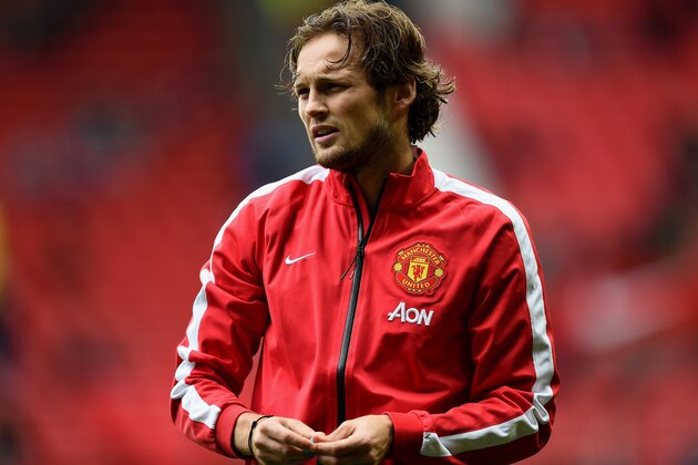MANCHESTER, ENGLAND - SEPTEMBER 27:  Daley Blind of Manchester United looks on prior to kickoff during the Barclays Premier League match between Manchester United and West Ham United at Old Trafford on September 27, 2014 in Manchester, England.  (Photo by Laurence Griffiths/Getty Images)