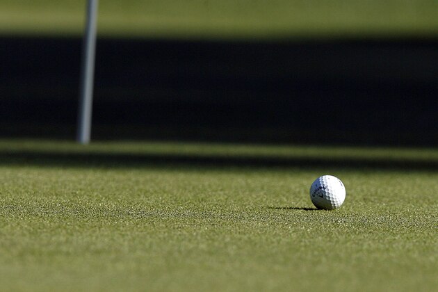 UNITED STATES - APRIL 13:  A Callaway ball sits on the 8th green during the first round of the 2006 Verizon Heritage Classic Thursday, April 13, 2006, at Harbour Town Golf Links in Hilton Head Island, South Carolina.  (Photo by Kevin C. Cox/Getty Images)