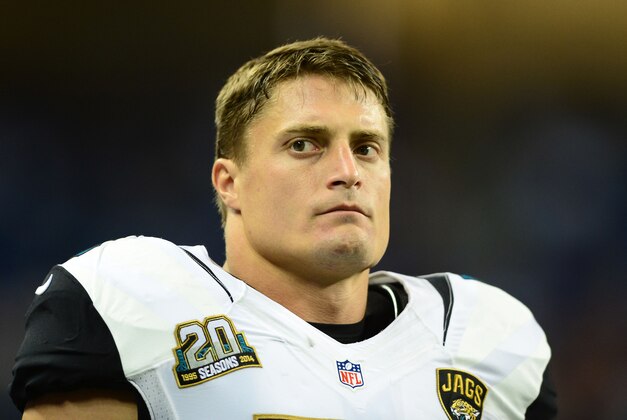 Aug 22, 2014; Detroit, MI, USA; Jacksonville Jaguars middle linebacker Paul Posluszny (51) against the Detroit Lions at Ford Field. Mandatory Credit: Andrew Weber-USA TODAY Sports