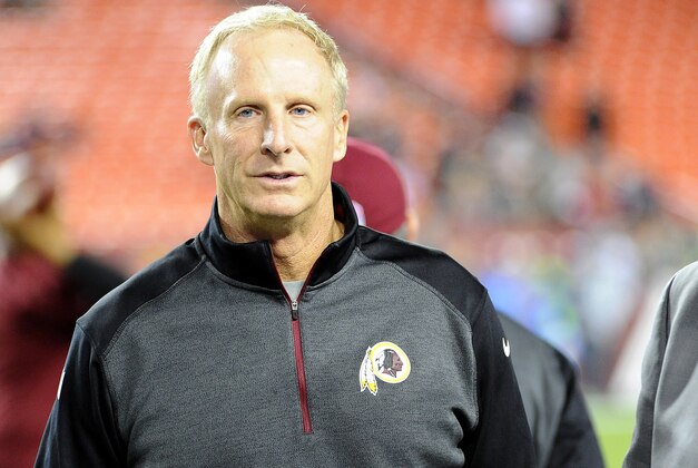 Oct 6, 2014; Landover, MD, USA; Washington Redskins defensive coordinator Jim Haslett stands on the field prior to the game against the Seattle Seahawks at FedEx Field. Mandatory Credit: Brad Mills-USA TODAY Sports
