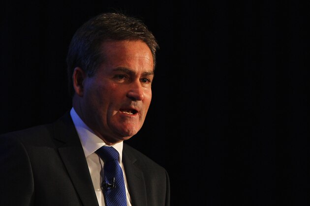 LONDON, ENGLAND - NOVEMBER 25:  Richard Keys speaks at the UEFA Champions League Final 2011 Design Launch at Wembley Stadium on November 25, 2010 in London, England.  (Photo by Dean Mouhtaropoulos/Getty Images)