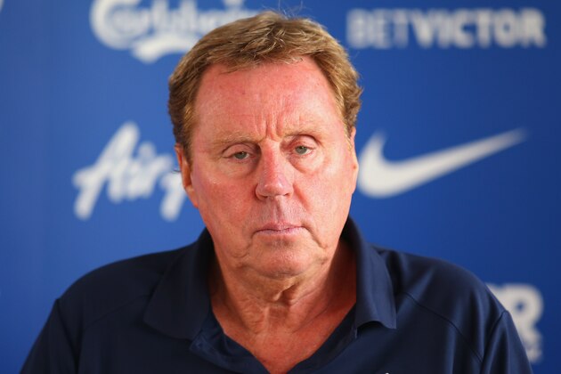 HARLINGTON, ENGLAND - AUGUST 14:  Queens Park Rangers Manager Harry Redknapp speaks to the press during a Queens Park Rangers Training Session and Press Conference on August 14, 2014 in Harlington, England.  (Photo by Bryn Lennon/Getty Images)