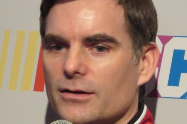 Jeff Gordon answers questions from media.