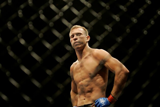 Donald Cerrone is shown after beating James Krause in the first round of a World Extreme Cagefighting lightweight mixed martial arts fight on Sunday, June 7, 2009, in Sacramento, Calif. Cerrone won by submission in the first round. (AP Photo/Jeff Chiu)