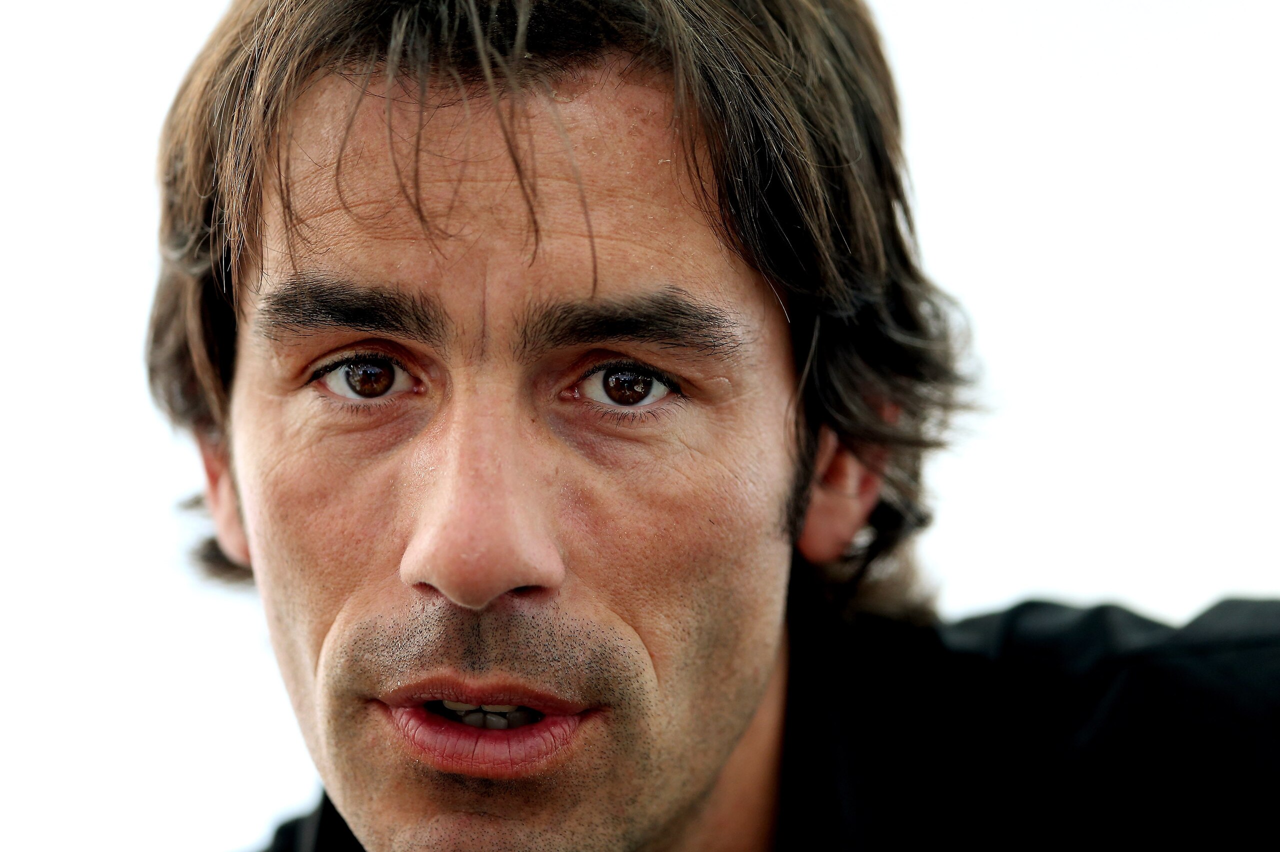 DONETSK, UKRAINE - JUNE 10:  Ex France player Robert Pires during a UEFA EURO 2012 training session at the Donbass Arena on June 10, 2012 in Donetsk, Ukraine.