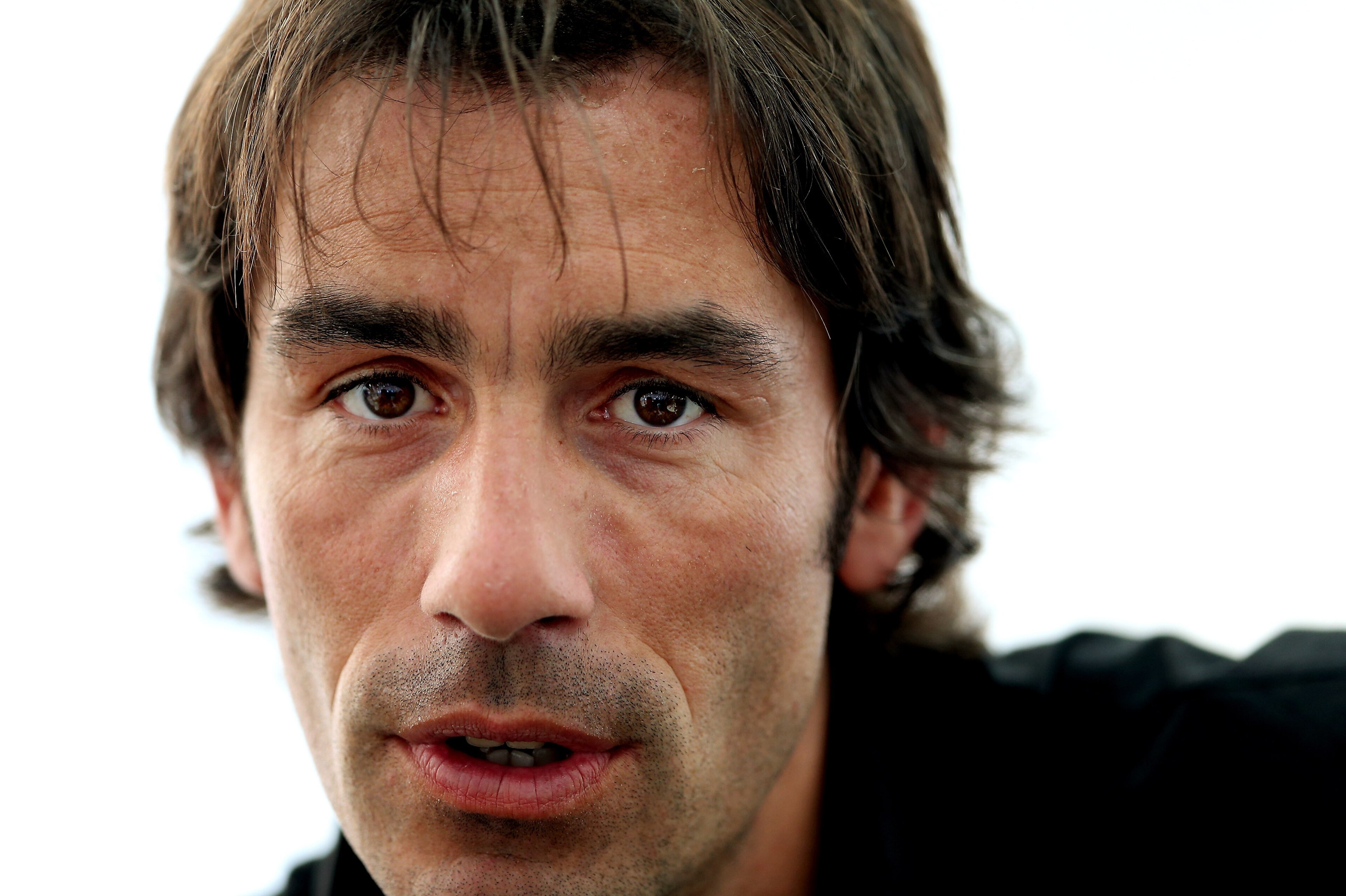 DONETSK, UKRAINE - JUNE 10:  Ex France player Robert Pires during a UEFA EURO 2012 training session at the Donbass Arena on June 10, 2012 in Donetsk, Ukraine.