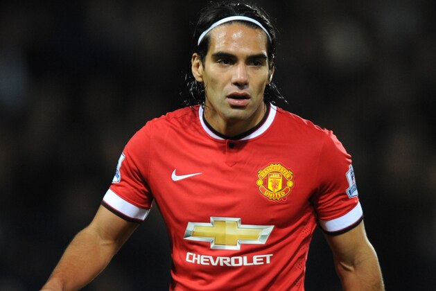 Manchester United's Falcao during the English Premier League soccer match between West Bromwich Albion and Manchester United at the Hawthorns, Birmingham, England, Monday, Oct. 20, 2014. (AP Photo/Rui Vieira)