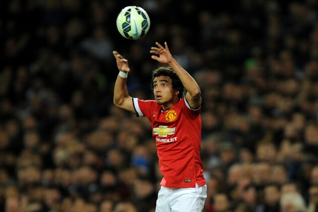 Manchester United's Rafael during the English Premier League soccer match between West Bromwich Albion and Manchester United at the Hawthorns, Birmingham, England, Monday, Oct. 20, 2014. (AP Photo/Rui Vieira)