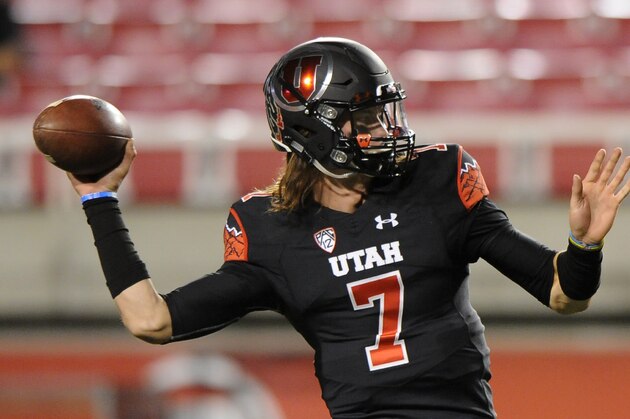 SALT LAKE CITY, UT - OCTOBER 25: Quarterback Travis Wilson #7 of the Utah Utes warms up before their game against the USC Trojans at Rice-Eccles Stadium on October 25, 2014 in Salt Lake City, Utah. (Photo by Gene Sweeney Jr/Getty Images )