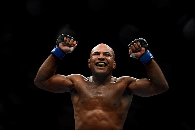 RIO DE JANEIRO, BRAZIL - OCTOBER 25:  Wilson Reis of Brazil celebrates after his submission victory over Scott Jorgensen of the United States in their flyweight bout during the UFC 179 at Maracanazinho on October 25, 2014 in Rio de Janeiro, Brazil.  (Photo by Buda Mendes/Getty Images)