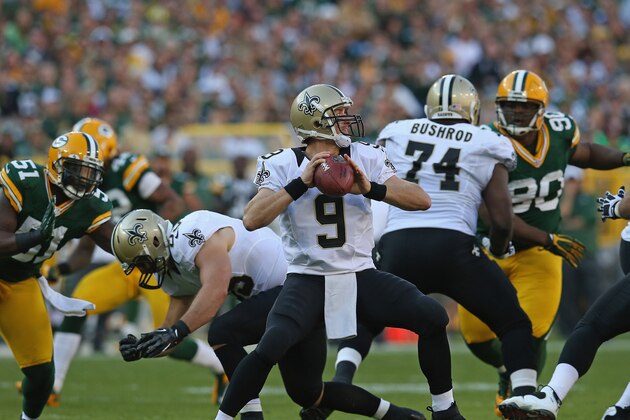 GREEN BAY, WI - SEPTEMBER 30:  Drew Brees