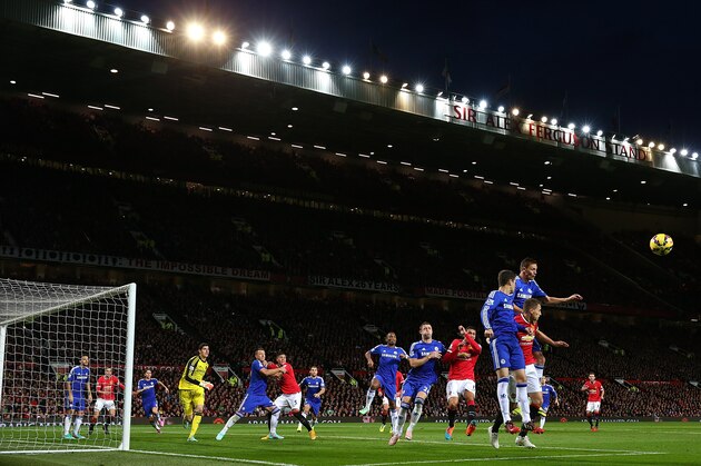MANCHESTER, ENGLAND - OCTOBER 26:   General View during the Barclays Premier League match between Manchester United and Chelsea at Old Trafford on October 26, 2014 in Manchester, England.  (Photo by Alex Livesey/Getty Images)