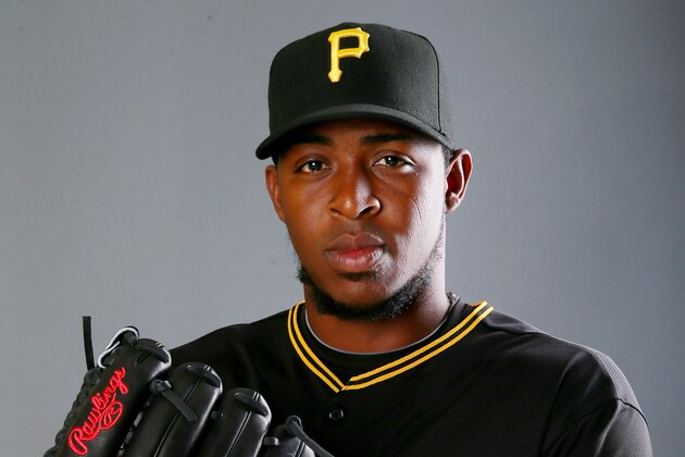 BRADENTON, FL - FEBRUARY 21:  Joely Rodriguez #64 of the Pittsburgh Pirates poses for a portrait during the Pittsburgh Pirates Photo day on February 21, 2014 at Pirate City in Bradenton, Florida.  (Photo by Elsa/Getty Images)