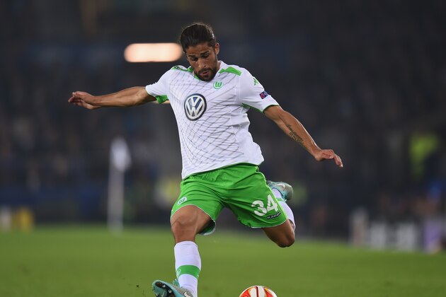 LIVERPOOL, ENGLAND - SEPTEMBER 18:  Ricardo Rodriguez of VfL Wolfsburg in action during the UEFA Europa League match betwwen Everton FC and VfL Wolfsburg at Goodison Park212 on September 18, 2014 in Liverpool, United Kingdom.  (Photo by Shaun Botterill/Getty Images)