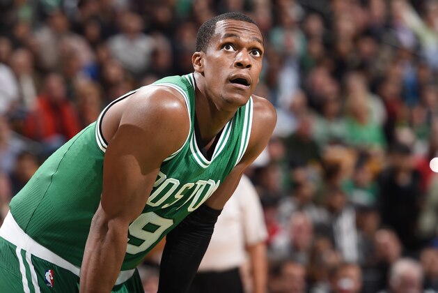 BOSTON, MA - OCTOBER 29: Rajon Rondo #9 of the Boston Celtics during the game on October 29, 2014 at the TD Garden in Boston, Massachusetts. NOTE TO USER: User expressly acknowledges and agrees that, by downloading and or using this Photograph, user is consenting to the terms and conditions of the Getty Images License Agreement. Mandatory Copyright Notice: Copyright 2014 NBAE (Photo by Brian Babineau /NBAE via Getty Images)