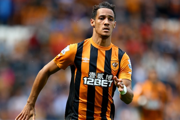 HULL, ENGLAND - AUGUST 24:  Tom Ince of Hull in action during the Barclays Premier League match between Hull City and Stoke City at the KC Stadium on August 24, 2014 in Hull, England.  (Photo by Richard Heathcote/Getty Images)