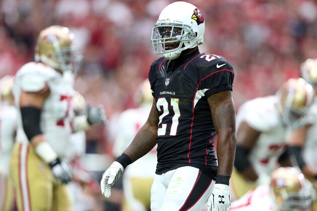GLENDALE, AZ - SEPTEMBER 21:  Cornerback Patrick Peterson #21 of the Arizona Cardinals during the NFL game against the San Francisco 49ers at the University of Phoenix Stadium on September 21, 2014 in Glendale, Arizona.  The Cardinals defeated the 49ers 23-14.  (Photo by Christian Petersen/Getty Images)