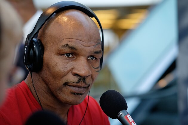MONACO - OCTOBER 09:  Mike Tyson attends RMC radio talk show 'Moscato show' during SPORTEL (The World Sports Content Media Convention) at Grimaldi Forum on October 9, 2014 in Monaco, Monaco.  (Photo by Didier Baverel/Getty Images)