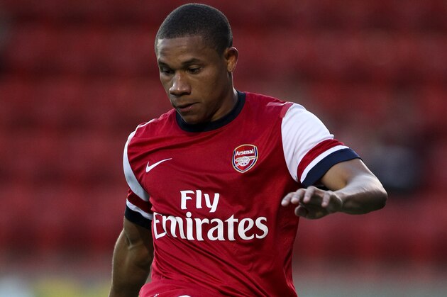 LONDON, ENGLAND - JULY 30: Wellington Silva of Arsenal in action during a pre season friendly match between Leyton Orient and an Arsenal XI at the Matchroom Stadium on July 30, 2013 in London, England. (Photo by Ben Hoskins/Getty Images)