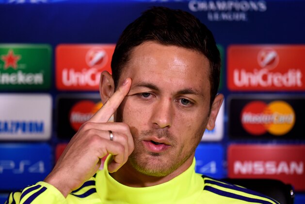 LONDON, ENGLAND - OCTOBER 20:  Nemanja Matic of Chelsea speaks to the media during the Chelsea FC Press Conference ahead of the UEFA Champions League Group G match against NK Maribor at the Chelsea training ground on October 20, 2014 in Cobham, United Kingdom.  (Photo by Mike Hewitt/Getty Images)