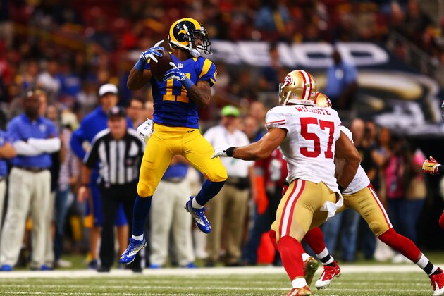 ST LOUIS, MO - OCTOBER 13:  Tavon Austin